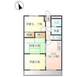 御着駅 徒歩16分 1階の物件間取画像